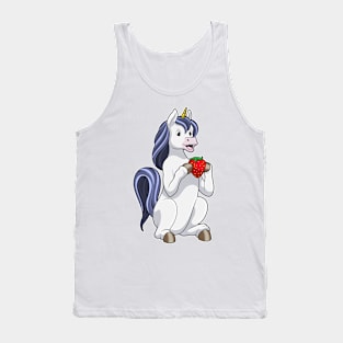 Unicorn with Strawberry Fruit Tank Top